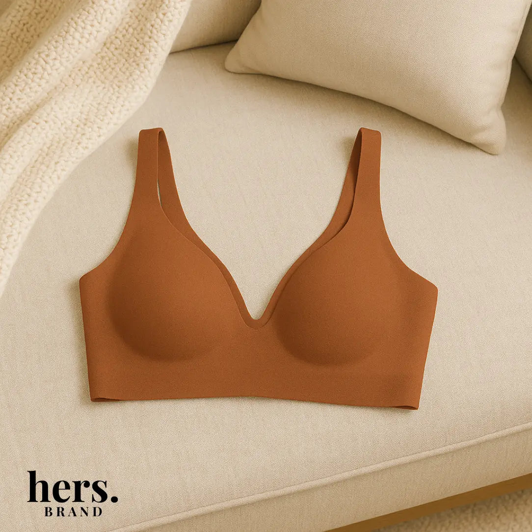 CloudLift VR-C Jelly Bra by hers. – Seamless, Wireless, Buttery-Soft Everyday Support with a Deep V hers.