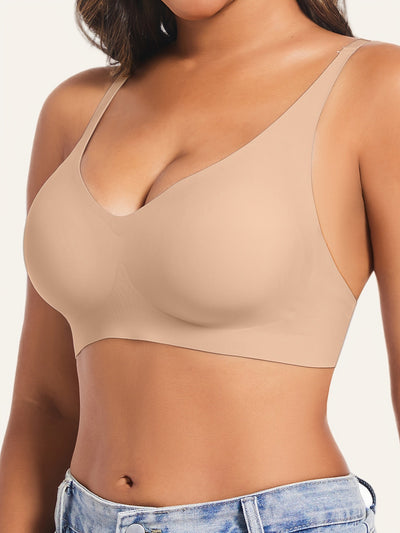 CloudLift VR-C Jelly Bra by hers. – Seamless, Wireless, Buttery-Soft Everyday Support with a Deep V